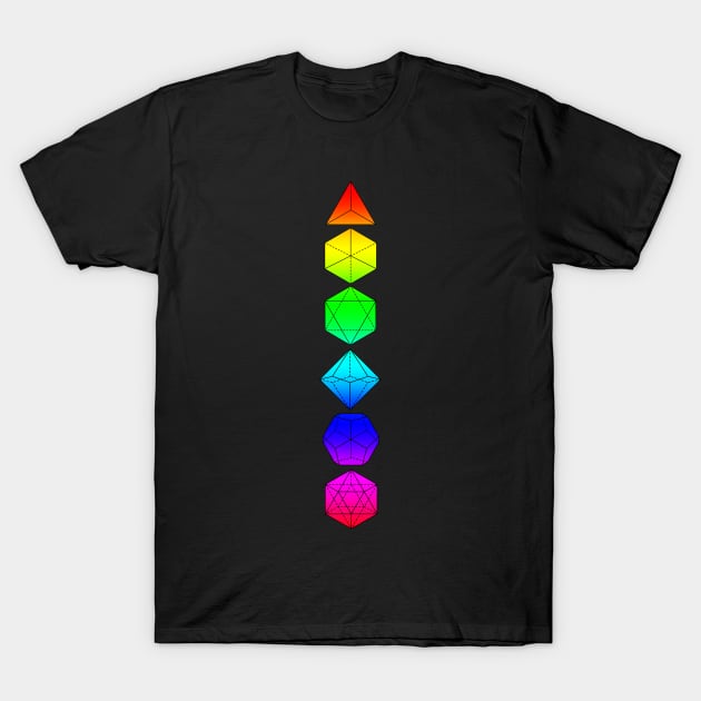 Rainbow Dice T-Shirt by richardsimpsonart